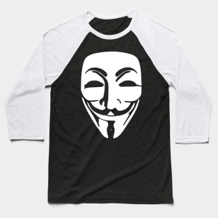 Anonymous (Guy Fawkes Mask) Baseball T-Shirt